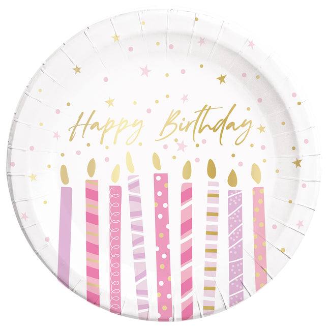 Candele di compleanno Fsc Piatti di carta Next Generation Large 23Cm (stampo profondo) 8St