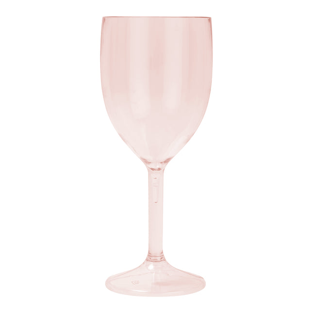 Bicchieri semi-trasparenti riutilizzabili Bicchieri da vino semi-trasparenti riutilizzabili in oro rosa 2St