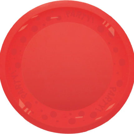 Piatto riutilizzabile per feste a colori vivaci 21Cm Rosso brillante 1St