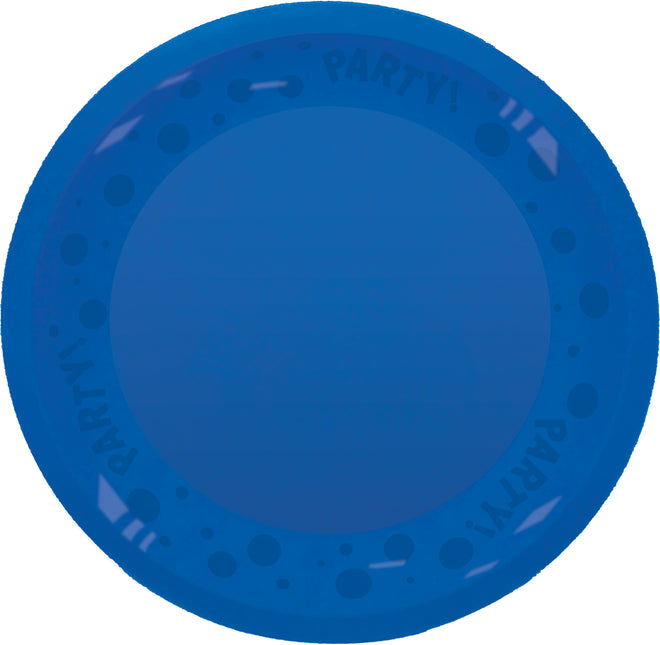 Piatto riutilizzabile per feste a colori vivaci 21Cm Blu brillante 1St