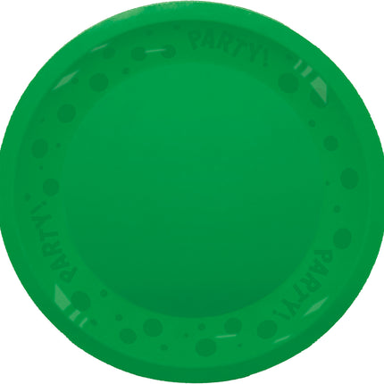 Piatto riutilizzabile per feste a colori vivaci 21Cm Verde brillante 1St