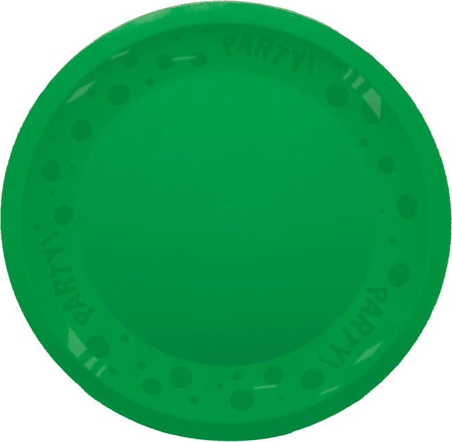 Piatto riutilizzabile per feste a colori vivaci 21Cm Verde brillante 1St