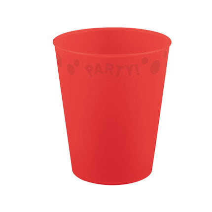 Tazza riutilizzabile per feste dai colori vivaci 250 ml rosso brillante 1St