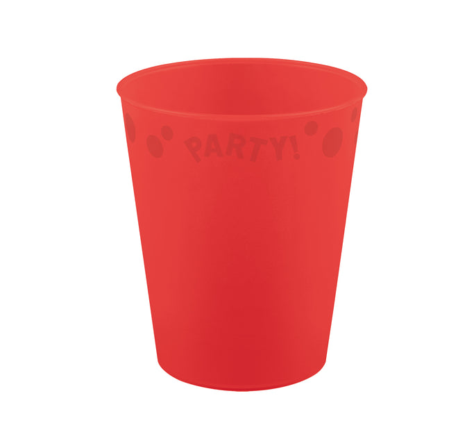 Tazza riutilizzabile per feste dai colori vivaci 250 ml rosso brillante 1St