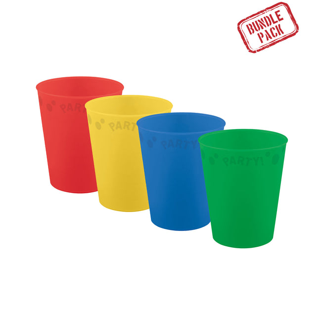 Bicchieri riutilizzabili per feste dai colori vivaci 250Ml Colori vivaci misti 4St