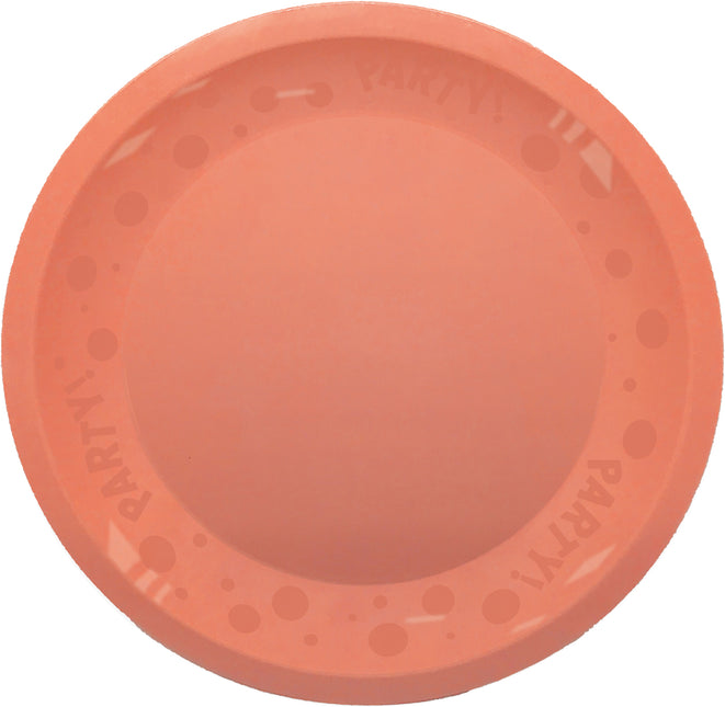 Piatto riutilizzabile Party Colori Pastello 21Cm Salmone Pastello 1St