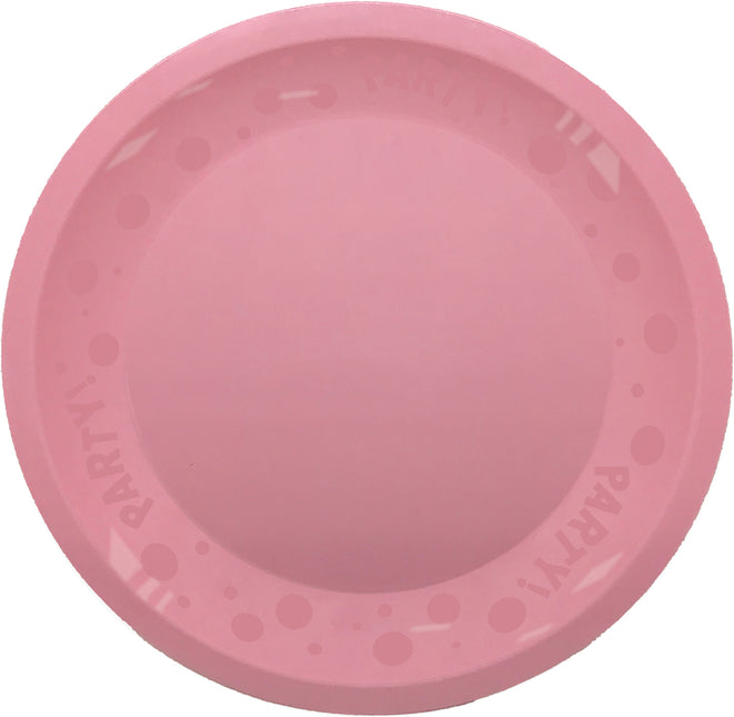 Piatto riutilizzabile Party Colori Pastello 21Cm Rosa Pastello 1St