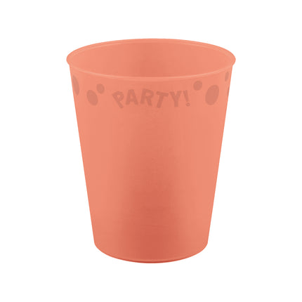 Tazza riutilizzabile Party Colori Pastello 250Ml Salmone Pastello 1St.