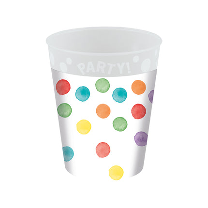 Tazze di vernice a pois 250ml 4pz