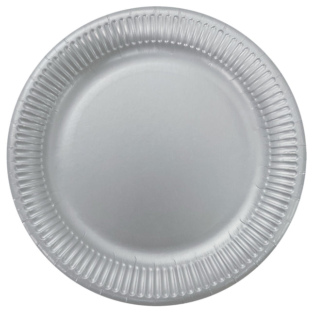 Colori Metallici Fsc Piatti di Carta Next Generation Grandi 23Cm Argento 8St