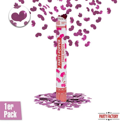 Cannone sparacoriandoli a forma di cuore, viola, 40 cm