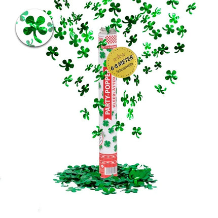 Cannone sparacoriandoli verde "Quadrifoglio" 40 cm