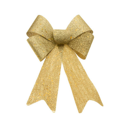 Stelle olografiche con fiocco oro 22,9 cm x 39,1 cm