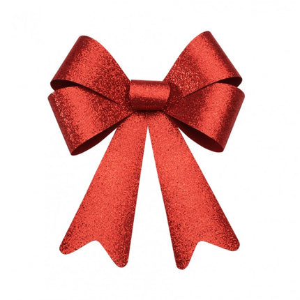 Fiocco rosso glitterato 51 cm