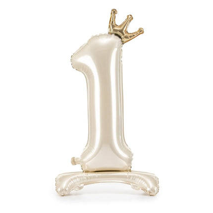 1 Jaar Helium Ballon Parelmoer Leeg 84cm van Partydeco koop je bij Partywinkel