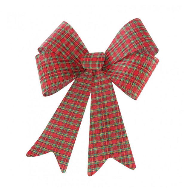 Maxi fiocco scozzese rosso/verde/oro 50,8 cm x 66 cm