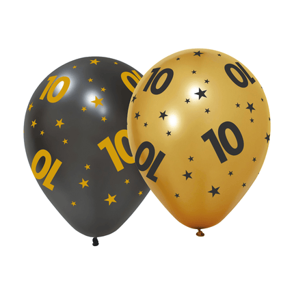 10 Jaar Ballonnen 31cm 6st van WeFiesta koop je bij Partywinkel