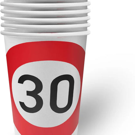 Tazza “30 anni” con segnale stradale da 250 ml