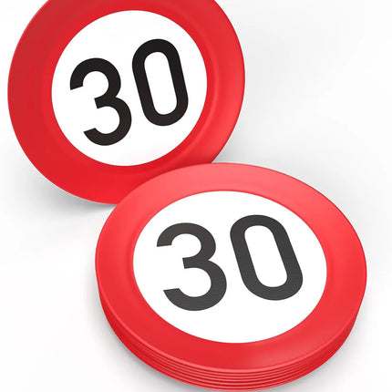 30 anni di cartelli stradali, cartello stradale da 23 cm, 8 pezzi