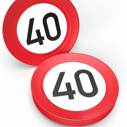 40 anni di cartelli stradali, cartello da 23 cm, 8 pezzi