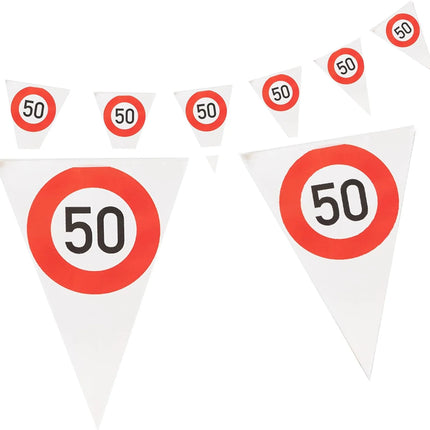 Segnaletica stradale a bandiera “50 anni”, 4 m