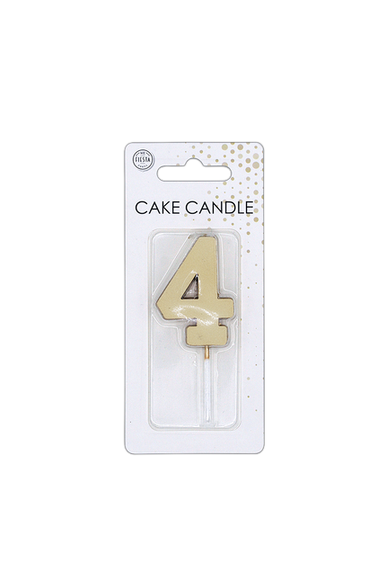 4 candele color oro metallizzato da 4,5 cm