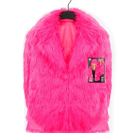 Cappotto di pelliccia Peluche Donna Rosa Neon