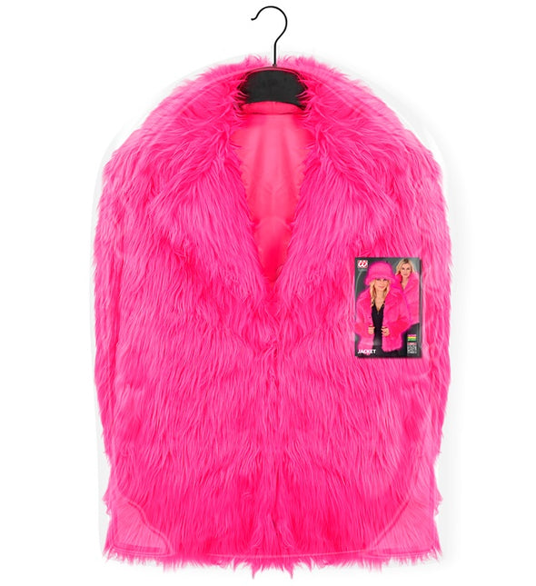Cappotto di pelliccia Peluche Donna Rosa Neon