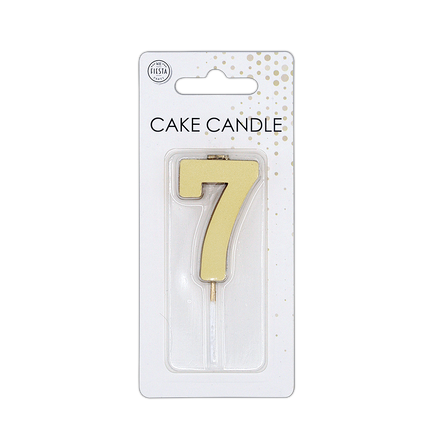 7 candela oro metallizzato 4,5 cm