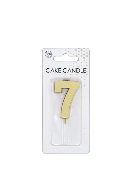 7 candela oro metallizzato 4,5 cm