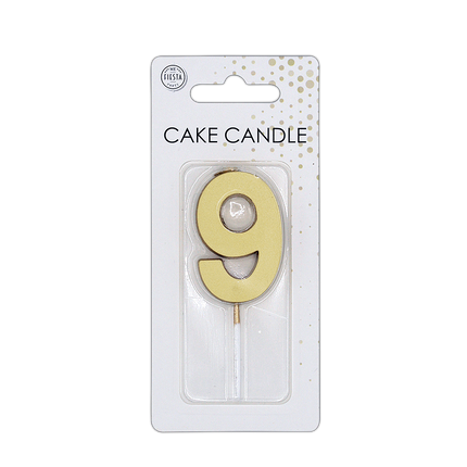 9 Candela Oro Metallizzato 4,5 cm