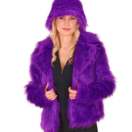 Cappotto di pelliccia in peluche da donna