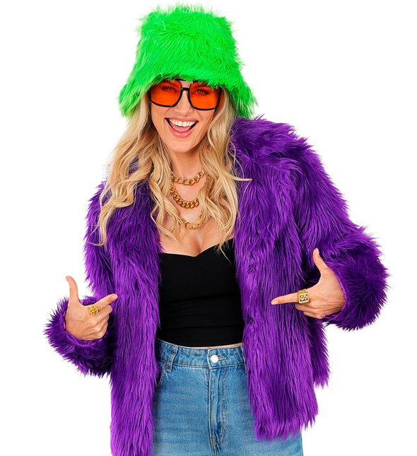 Cappotto di pelliccia in peluche da donna