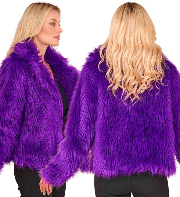 Cappotto di pelliccia in peluche da donna