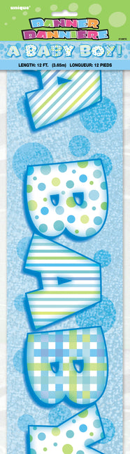 Striscione a prisma Baby Boy, 12 ft