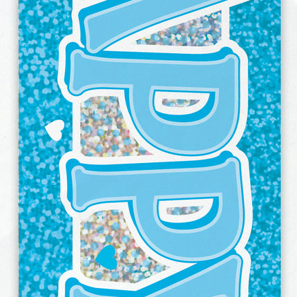 Striscione blu a forma di prisma per il battesimo, 12 piedi