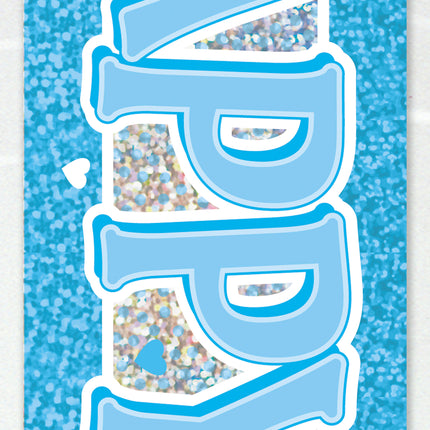 Striscione blu a forma di prisma per il battesimo, 12 piedi