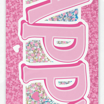Striscione rosa Buon Battesimo 3,65 m