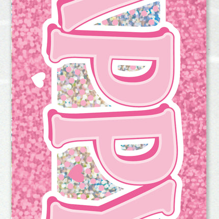 Striscione rosa Buon Battesimo 3,65 m