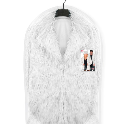 Cappotto di pelliccia in peluche bianco