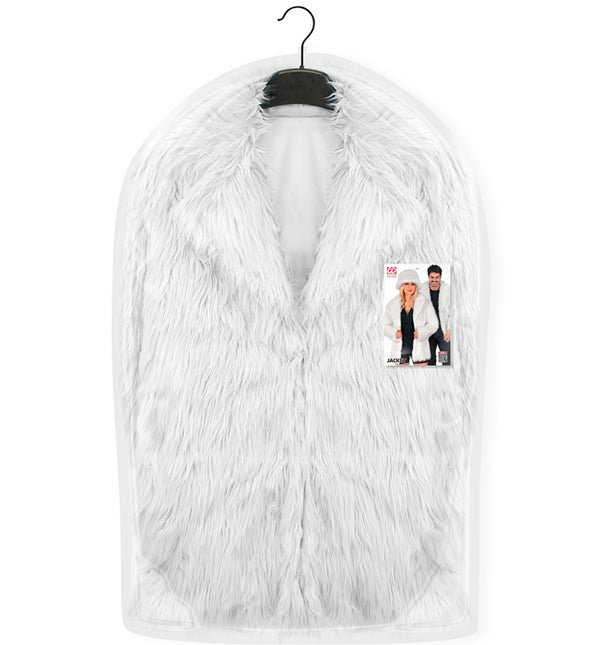 Cappotto di pelliccia in peluche bianco