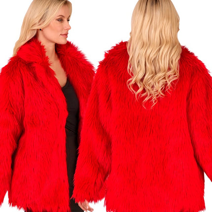 Cappotto di pelliccia Plush Red