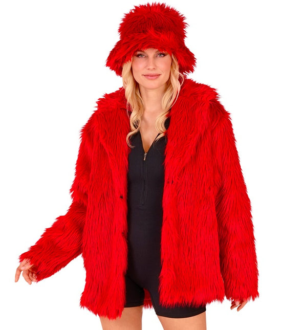 Cappotto di pelliccia Plush Red