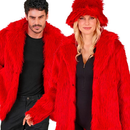 Cappotto di pelliccia Plush Red
