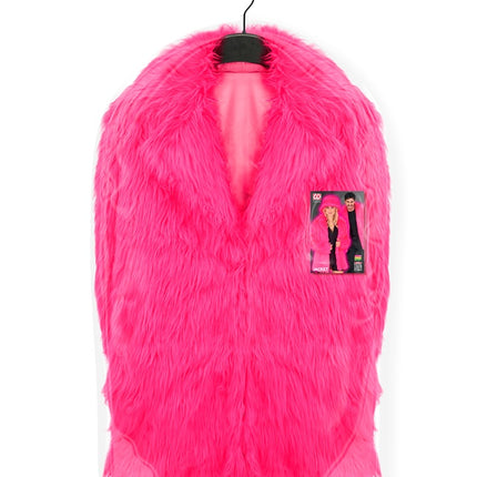 Cappotto di pelliccia Plush Rosa Neon