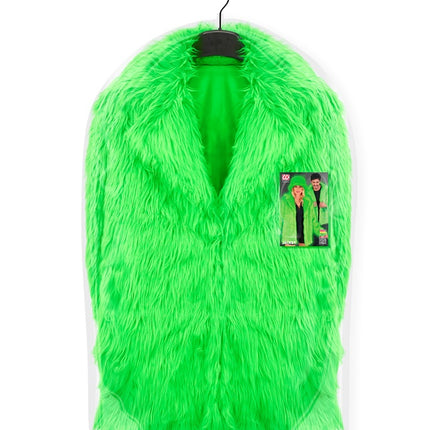 Pelliccia di peluche verde neon