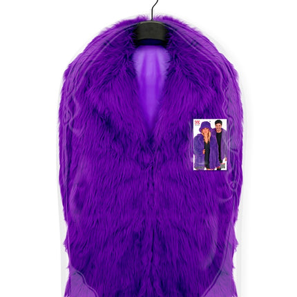 Cappotto di pelliccia in peluche viola