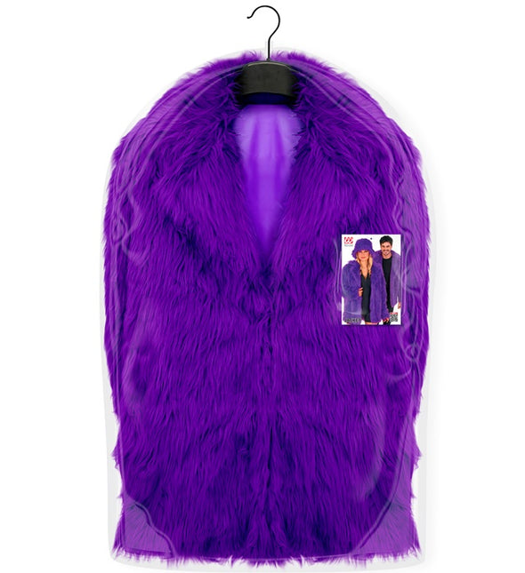 Cappotto di pelliccia in peluche viola