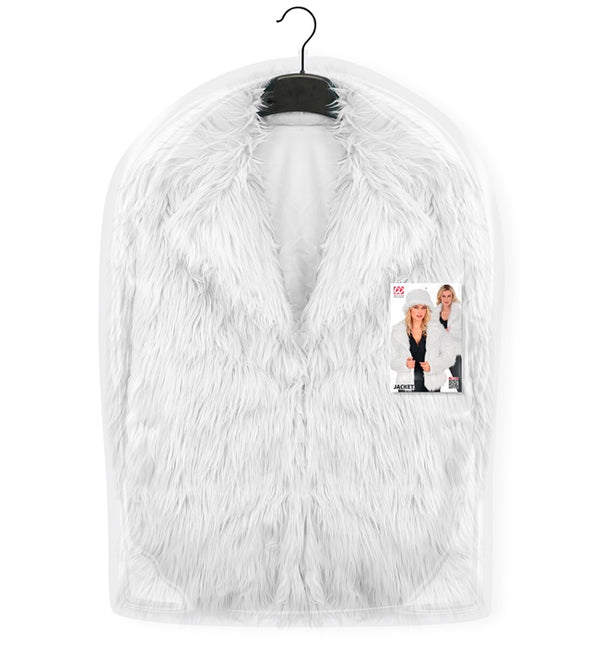 Cappotto di pelliccia da donna Plush White