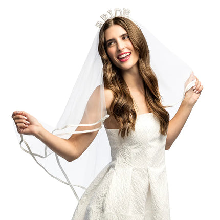Velo da sposa da donna bianco